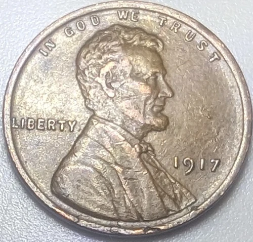 1917 Lincoln Wheat Cent No Mint Mark Good Condition
