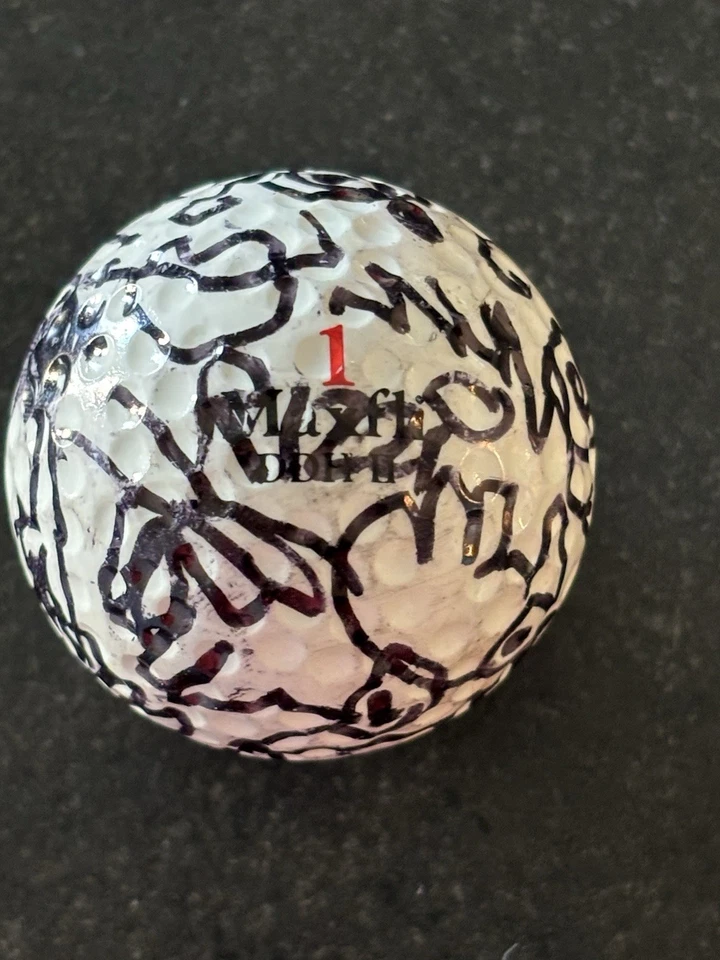 James RIZZI: Golfball „FACES“, handbemalt & handsigniert, Unikat - Bild 3 von 4