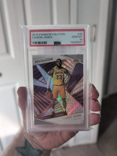 2018 PANINI REVOLUTION BASKETBALL CARD #40 LEBRON JAMES GRADED PSA 10 NBA LAKERS