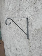 2x Staffe di Supporto per Mensole in Metallo Grigio. Larghezza 6" (15 cm) x 13 mm nuovo/fatto a mano.