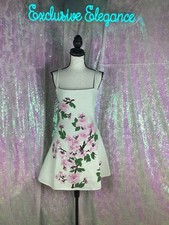 Oscar De La Renta Cherry Blossom Print Minidress Sz Medium AUTHENTIC NWT