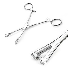 Slotted Stainless Steel Forester Clamps Piercing Pliers Open