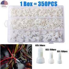 350PCS 22-10 AWG Wire Connectors Closed End Crimp Cap Copper Core Nylon Terminal
