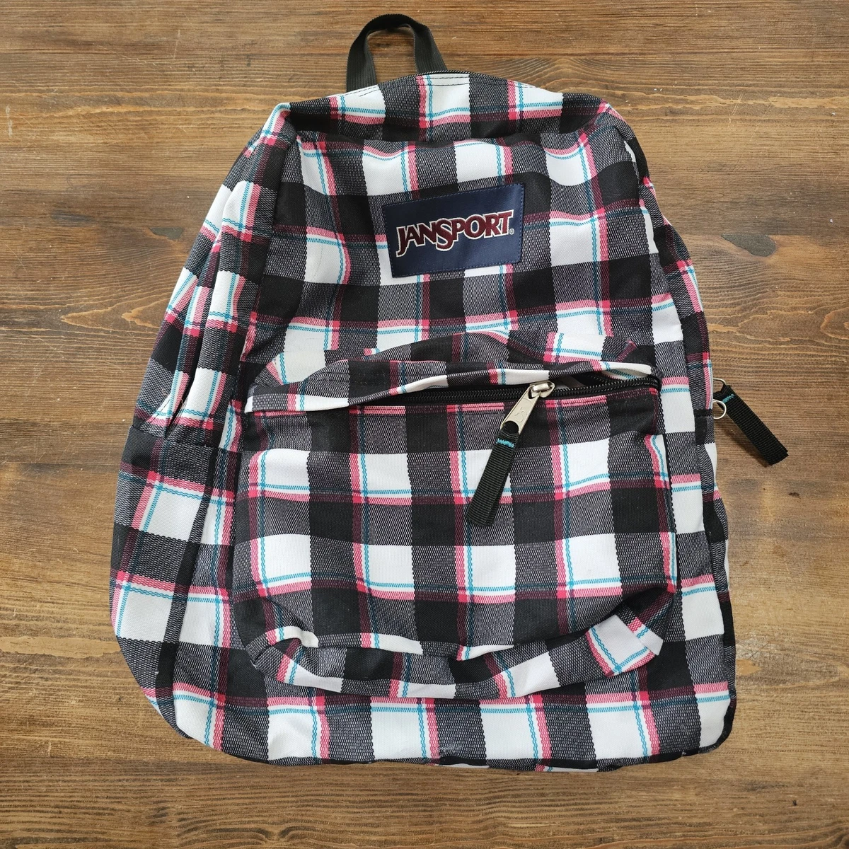 aqua dash jagged plaid jansport backpack JANSPORT Superbreak Backpack