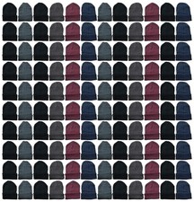 120 PK of Wholesale Beanies Or Gloves, Bulk Thermal Winter Hat Assorted 
