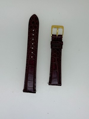 Maurice Lacroix dark brown matte Alligator 17mm Watch band Strap USA
