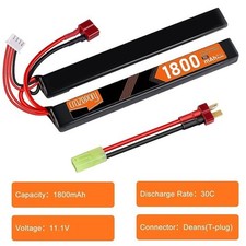 Batteria LiPo 1800mAh 11,1V 30C Tamiya Airsoft batteria modellismo RC 