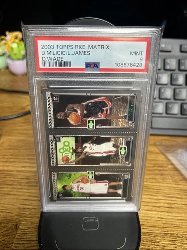 Lebron James ROOKIE PSA 9 Dwyane Wade 2003-04 Topps Matrix RC Cavs Milicic MINT