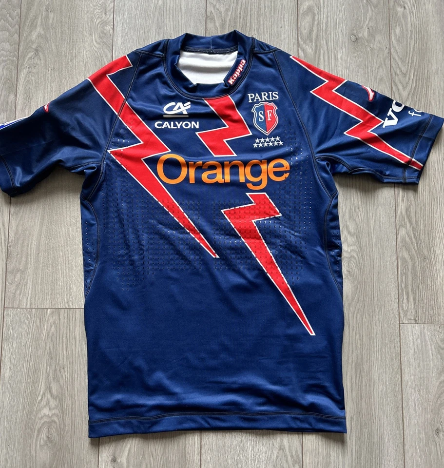 Maillot stade Francais Paris Kappa- Porté 10 - Brother Orange Vintage ancien - L - Photo 1/4
