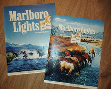 2 x ORIGINAL REKLAME WERBUNG 1988   MALBORO Lights  Zigaretten