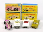 4 Vintage Matchbox Toy Cars – #55 Police, #8 Mustang, #34 Formula1, #36 Opel