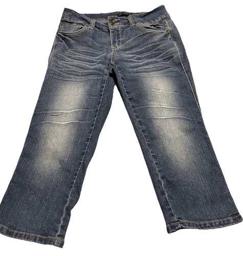 Vanilla Star ~ Women’s  ~ Blue ~ Jeans ~ Size  4 ~ Cropped ~ Denim - Picture 2 of 22
