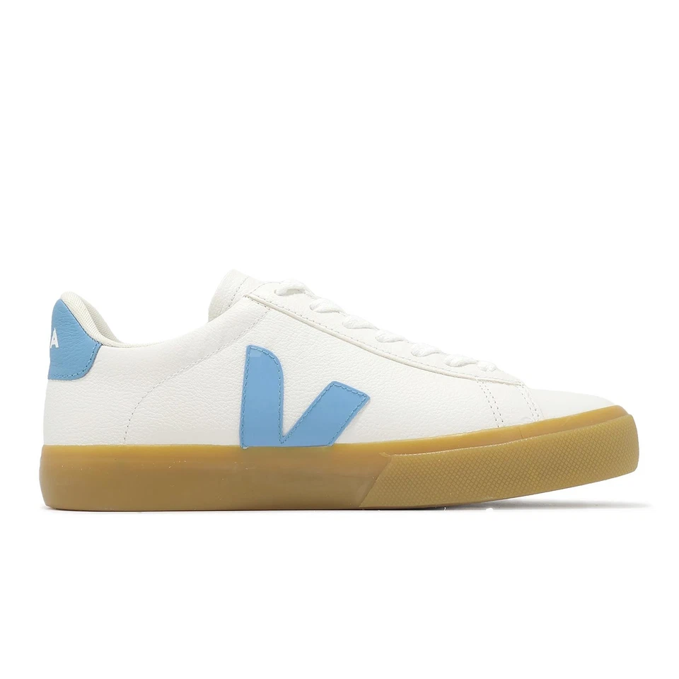 Veja Campo Chromefree Leather Extra White Aqua Women Casual Shoes CP0503645A - Photo 3/4