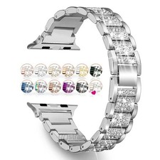 Diamond Bling Metal Strap for Apple Watch 38-45mm Series 8 7 SE 6 5 4 Women