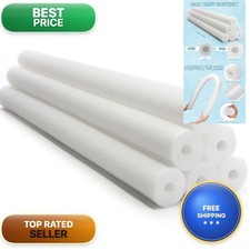 Hollowfly 6 Pack Jumbo Pool Noodles White 55 x 3.5 Inch Heavy Duty Adults