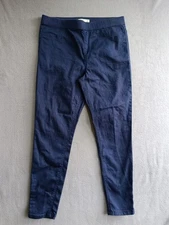 M&S Jeggings Women's Size 14 Navy Blue Short Skinny 26 "Leg Stretch Lightweight