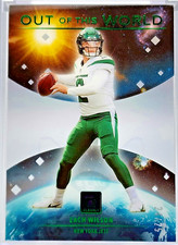 Zach Wilson 2021 Panini Clearly Out Of This World Green SSP RC #d /25