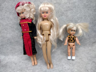 Vintage Kid core Katie doll lot 90s teen child blonde, lot of 3