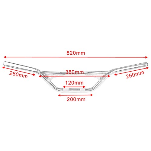 1" 25mm Motorcycle Drag Z-Bar Pullback Handlebar For Harley Sportster XL883 1200 - Picture 4 of 8