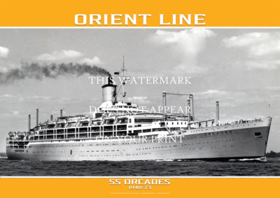 Orient Line SS Orcades A3 Art Print   1948-73 Australia Suez   42 x 29 cm Poster