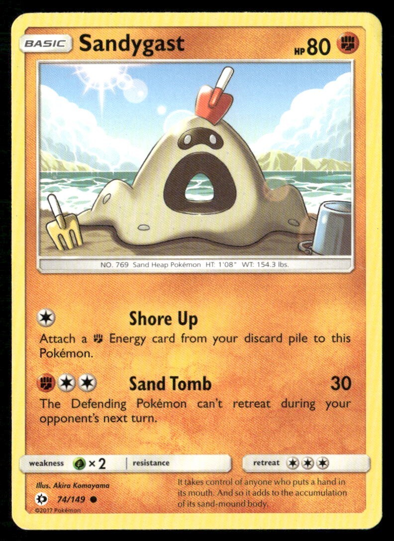 2017 Sun & Moon Set Pokemon Card 074  Sandygast LP