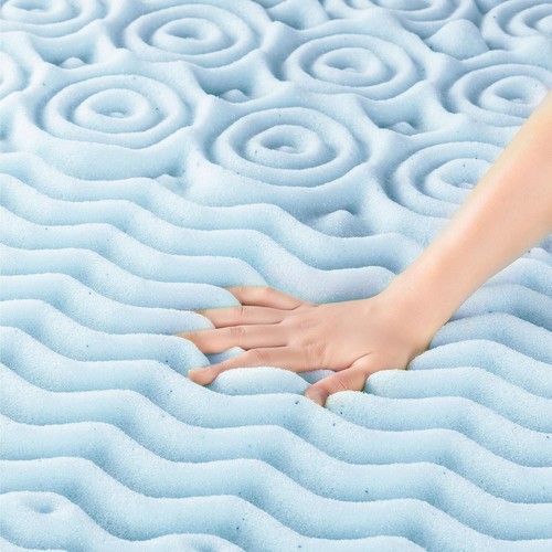4 Inch 5-Zone Memory Foam Mattress Topper Cooling Gel Infusion Prevent Heat New - Picture 13 of 49