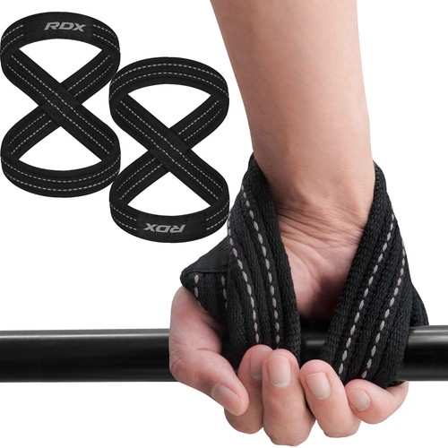 RDX Weight Lifting Straps Figure 8, Anti Slip Strap wrist Support Gym Workout - Picture 25 of 73