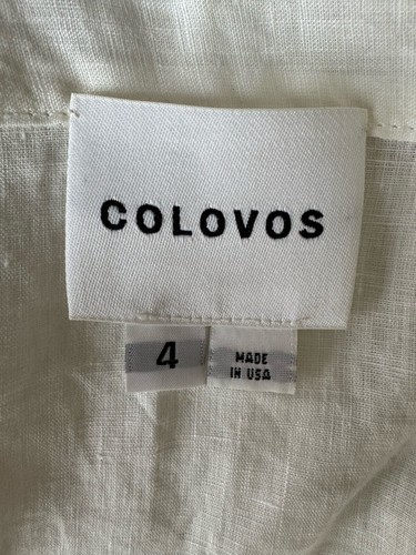 Colovos Leinen Elfenbein Designer Top ATEMBERAUBEND Größe 4 - Bild 4 von 5