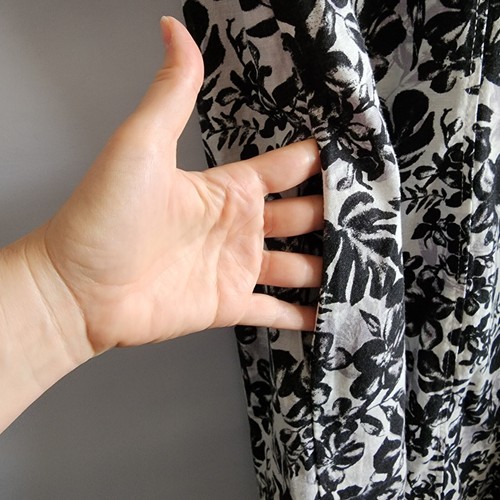 BRIGGS Kleid Damen LG Leinen Blumen Tropical Knielang Ärmellos Taschen - Bild 6 von 9