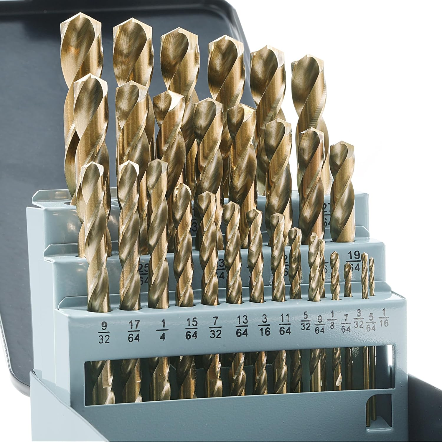 Cobalt Drill Bit Set, 29Pcs Metal Drill Bit Set, M35 High Speed Steel ...