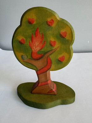 Vintage Ostheimer Germany Wooden Adam And Eve Tree