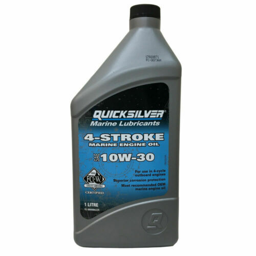 1 Litre Quicksilver 10W30 Outboard Marine 4-Stroke Engine Oil for Mercury 1L