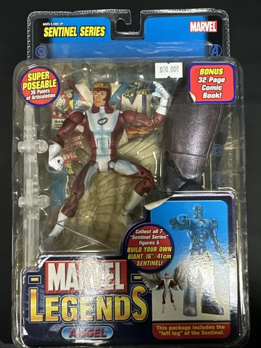 Sellado de fábrica 2005 Marvel Legends ToyBiz Angel Sentinel Series versión roja