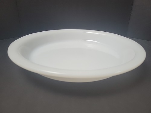 Federal Glass Heat Proof Solid White Milk Glass Pie Plate Dish 9” - Picture 5 of 9