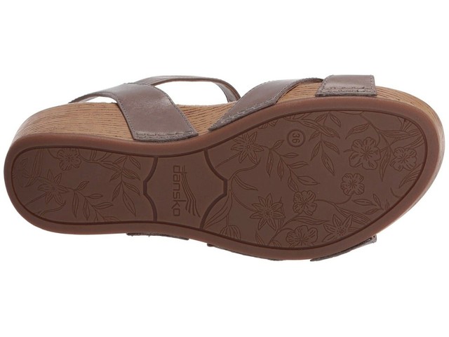 Dansko Laurie Wedge Stone Burnished Calf Leather Open Toe Sandal Size 40 for sale online | eBay