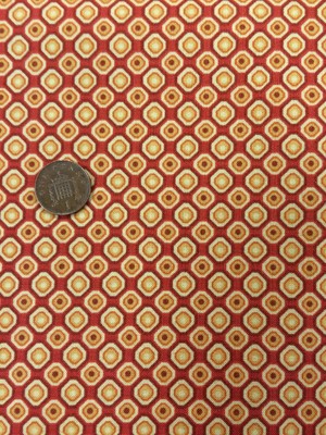 Makower - Stoff - Sarasa Geometrisch - Orange 526 100% Patchwork Quilten Baumwolle