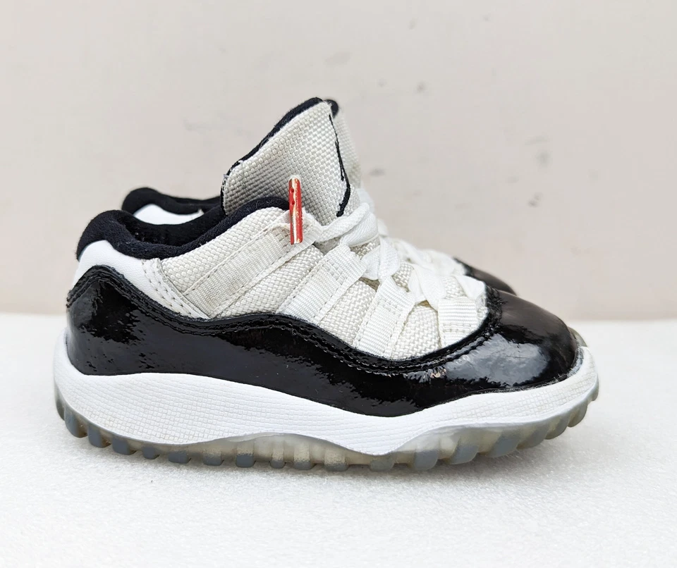 Air Jordan 11 Retro Low TD Concord Shoes 6C Toddler Child Kid (505836-153) Black - Image 4 of 4