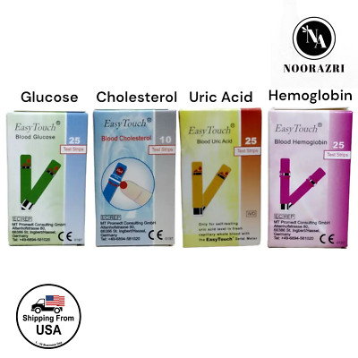 Original Easy Touch Test Strip for Hemoglobin, Cholesterol, Uric Acid & Glucose