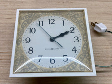 VINTAGE MCM General Electric Wall Table Clock Model 2131 Made in USA 6" x 6" GE