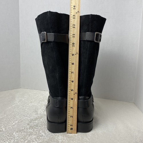 Women’s Boots 9.5 Black OluKai Knee High Leather Riding Boots New With Box - Picture 11 of 15