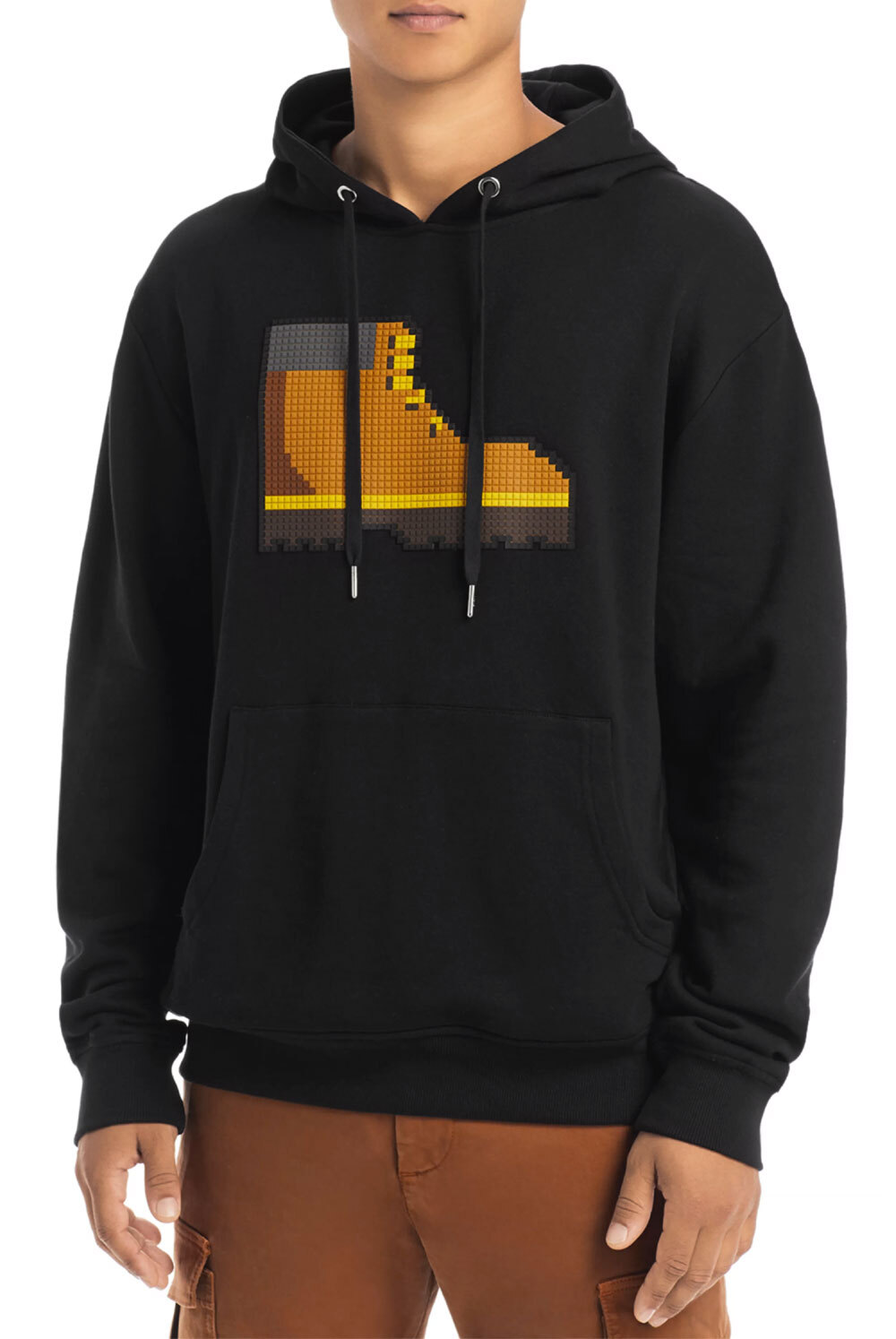 В основном слышимая и редко встречающаяся 8-битная мужская толстовка с капюшоном Trail Graphic большая черная NWT 220 16490₽