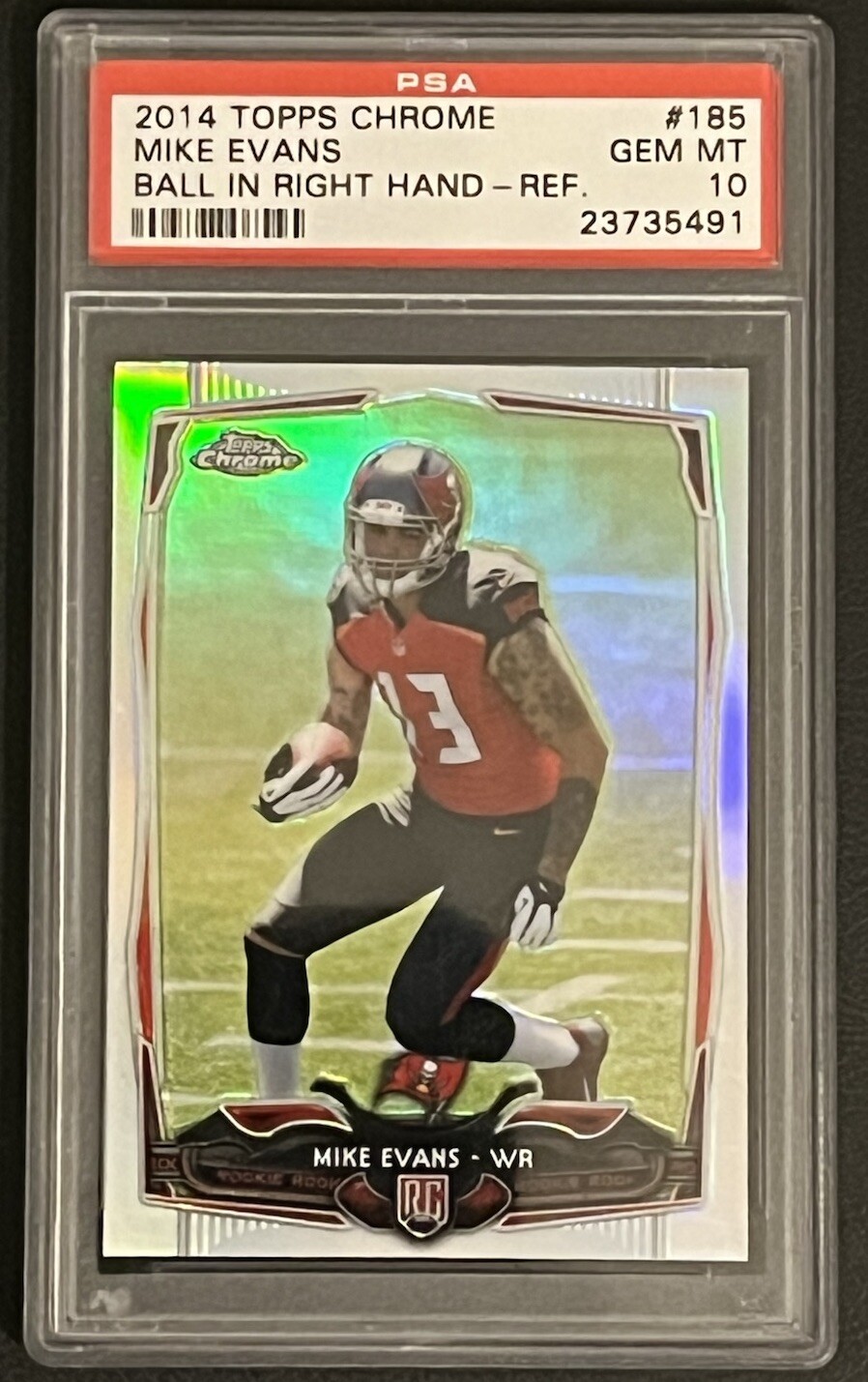 2014 Topps Chrome Refractor MIKE EVANS Rookie #185 RC PSA 10 GEM MINT