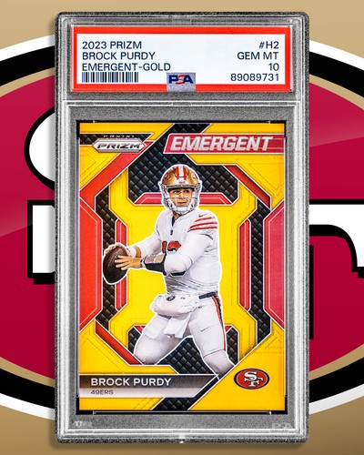 Brock Purdy [Gold] #H-2 2023 Panini Prizm Emergent card