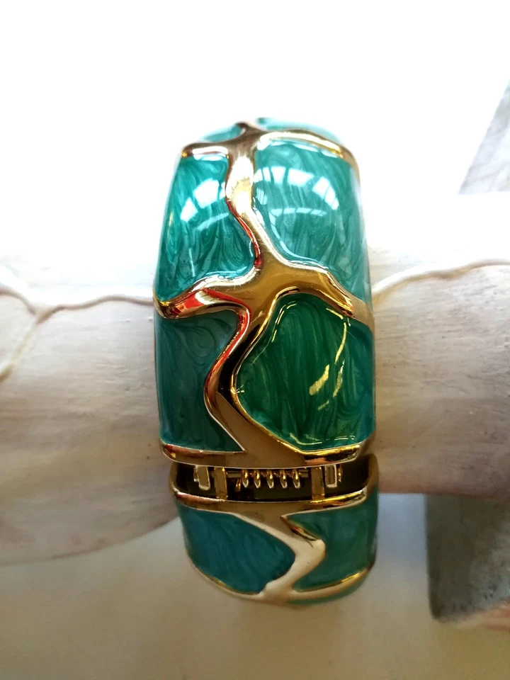 Rigid Bracelet Elegant Luxury Jewelry Woman Accessories Turquoise Dragon Skin - Image 4 of 4