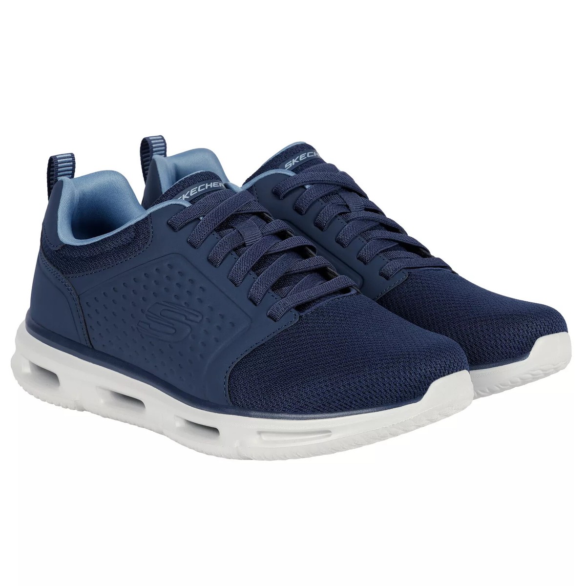 NWT Skechers Men Glide-Lite Memory Foam Sneakers Navy Black  display picture 1