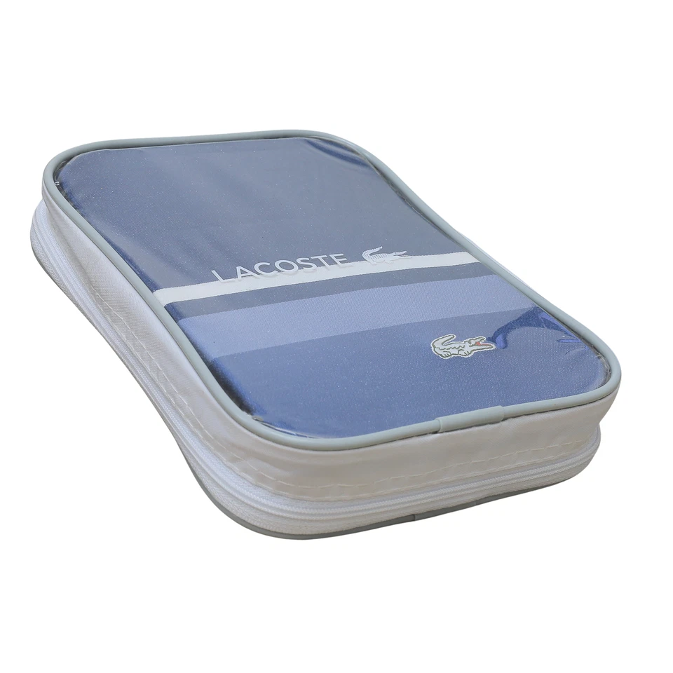 Lacoste 100 % algodón Borego cobalto profundo/blanco farsa estándar Foto 4 de 4