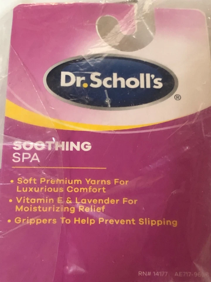Meias Dr. Scholl's Soothing Spa corte baixo, pacote com 2 cores, garras, vitamina E, novo na embalagem - Imagem 3 de 4