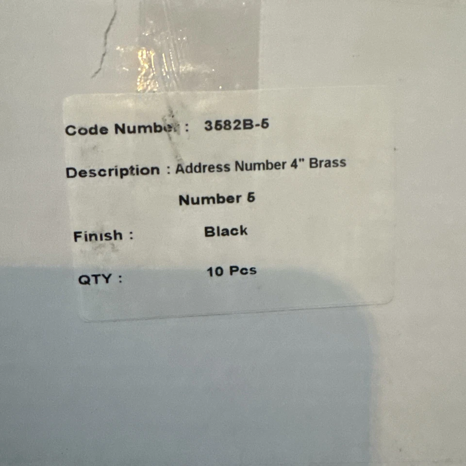 Architectural Mailboxes 4 in. Black Floating House Number 5 Case Of 10 - Image 4 of 4