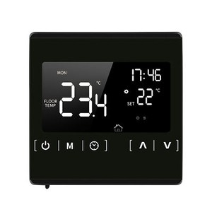 Intelligent LCD Thermostat à écran tactile pour plancher électrique programmable à la maison 86*86mm AC