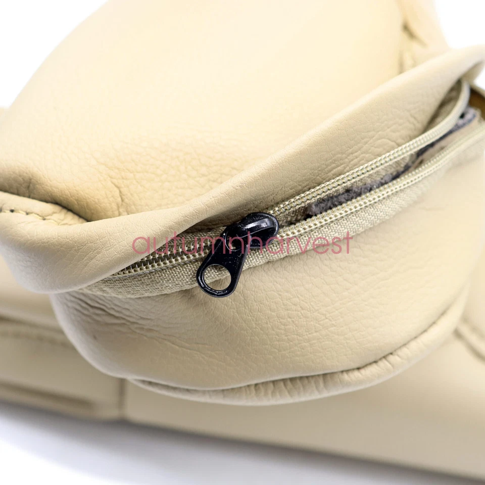 Fits Honda CR-V CRV 2007-2009 Leather Front Seat Armrest Cover Beige Tan - Image 3 of 4